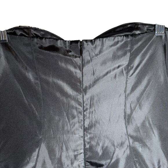 Vintage Betsey Johnson Strapless Lacy‎ Tiered Dress Gothic Lolita Sz 10 - Picture 7 of 8